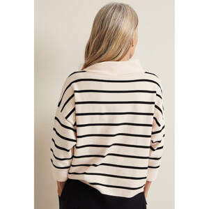 Phase Eight Salima Stripe Funnel Neck Jumper